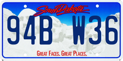 SD license plate 94BW36