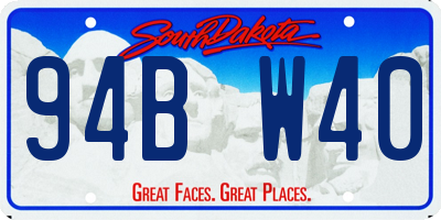 SD license plate 94BW40