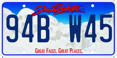 SD license plate 94BW45