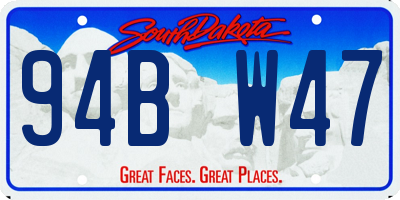 SD license plate 94BW47