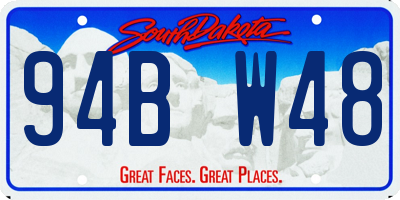 SD license plate 94BW48