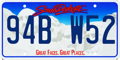 SD license plate 94BW52