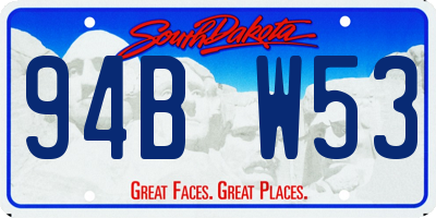 SD license plate 94BW53
