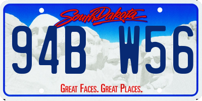 SD license plate 94BW56