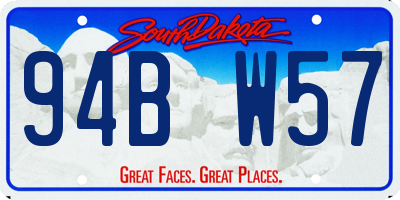 SD license plate 94BW57