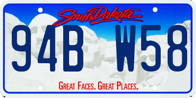 SD license plate 94BW58