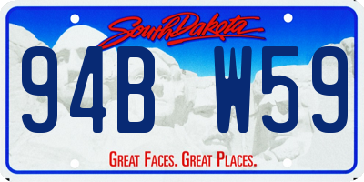 SD license plate 94BW59