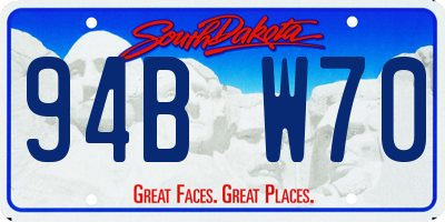 SD license plate 94BW70