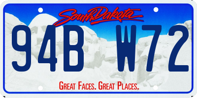SD license plate 94BW72