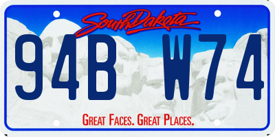 SD license plate 94BW74
