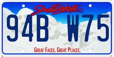 SD license plate 94BW75