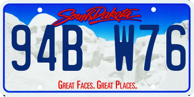 SD license plate 94BW76