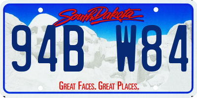 SD license plate 94BW84