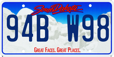SD license plate 94BW98