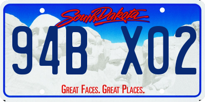 SD license plate 94BX02