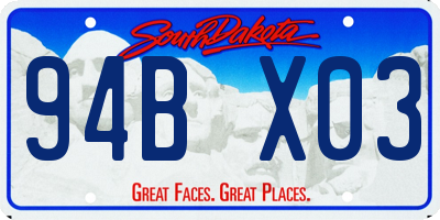 SD license plate 94BX03