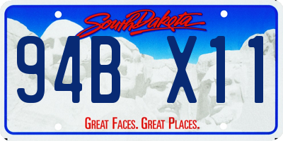 SD license plate 94BX11