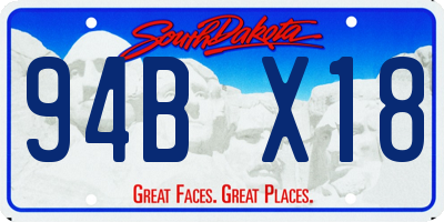 SD license plate 94BX18