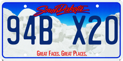 SD license plate 94BX20