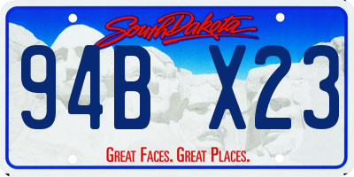 SD license plate 94BX23