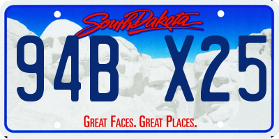 SD license plate 94BX25