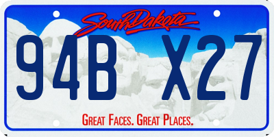 SD license plate 94BX27