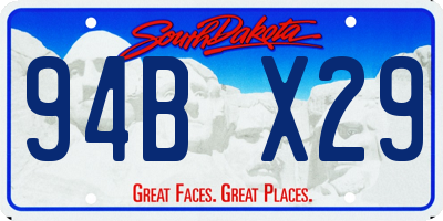 SD license plate 94BX29