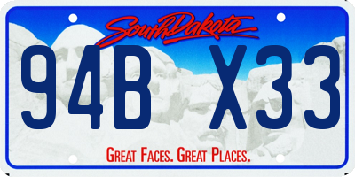 SD license plate 94BX33