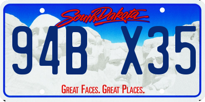 SD license plate 94BX35