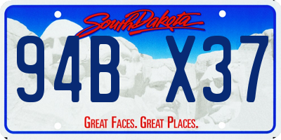 SD license plate 94BX37