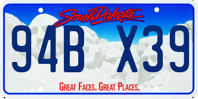 SD license plate 94BX39