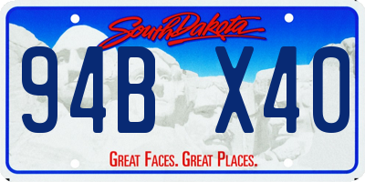 SD license plate 94BX40