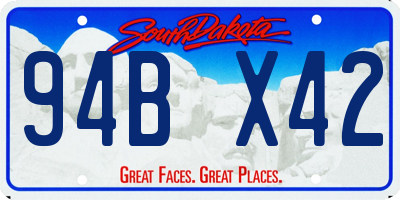 SD license plate 94BX42