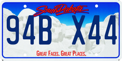 SD license plate 94BX44