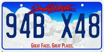 SD license plate 94BX48