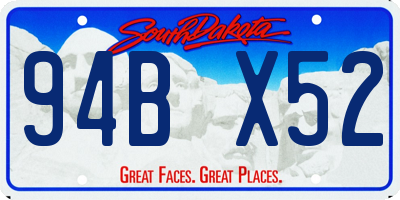 SD license plate 94BX52