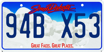 SD license plate 94BX53