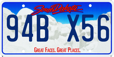 SD license plate 94BX56