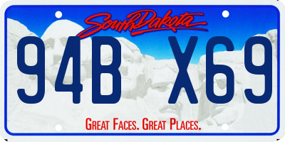 SD license plate 94BX69