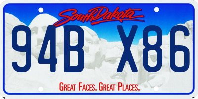 SD license plate 94BX86