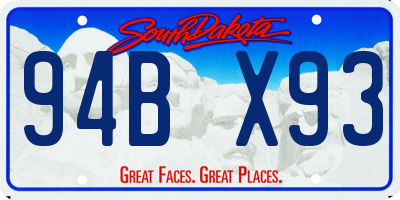 SD license plate 94BX93