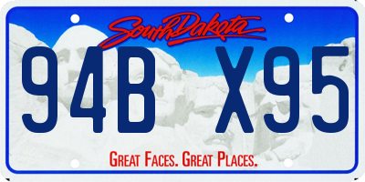 SD license plate 94BX95