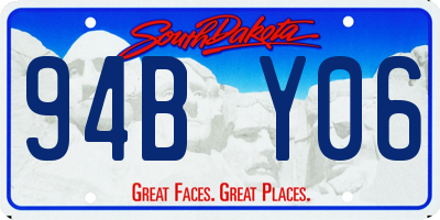 SD license plate 94BY06