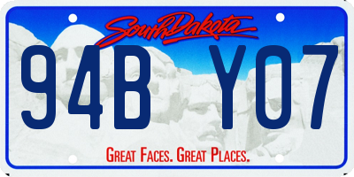 SD license plate 94BY07