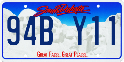 SD license plate 94BY11