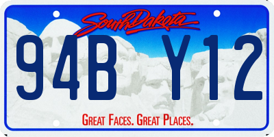 SD license plate 94BY12