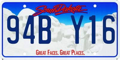 SD license plate 94BY16
