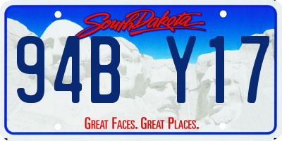 SD license plate 94BY17