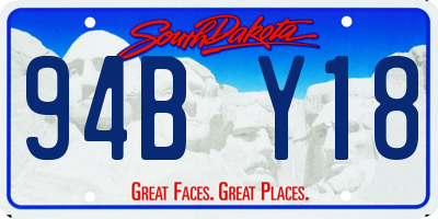 SD license plate 94BY18
