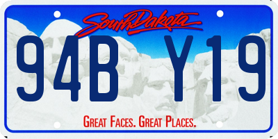 SD license plate 94BY19